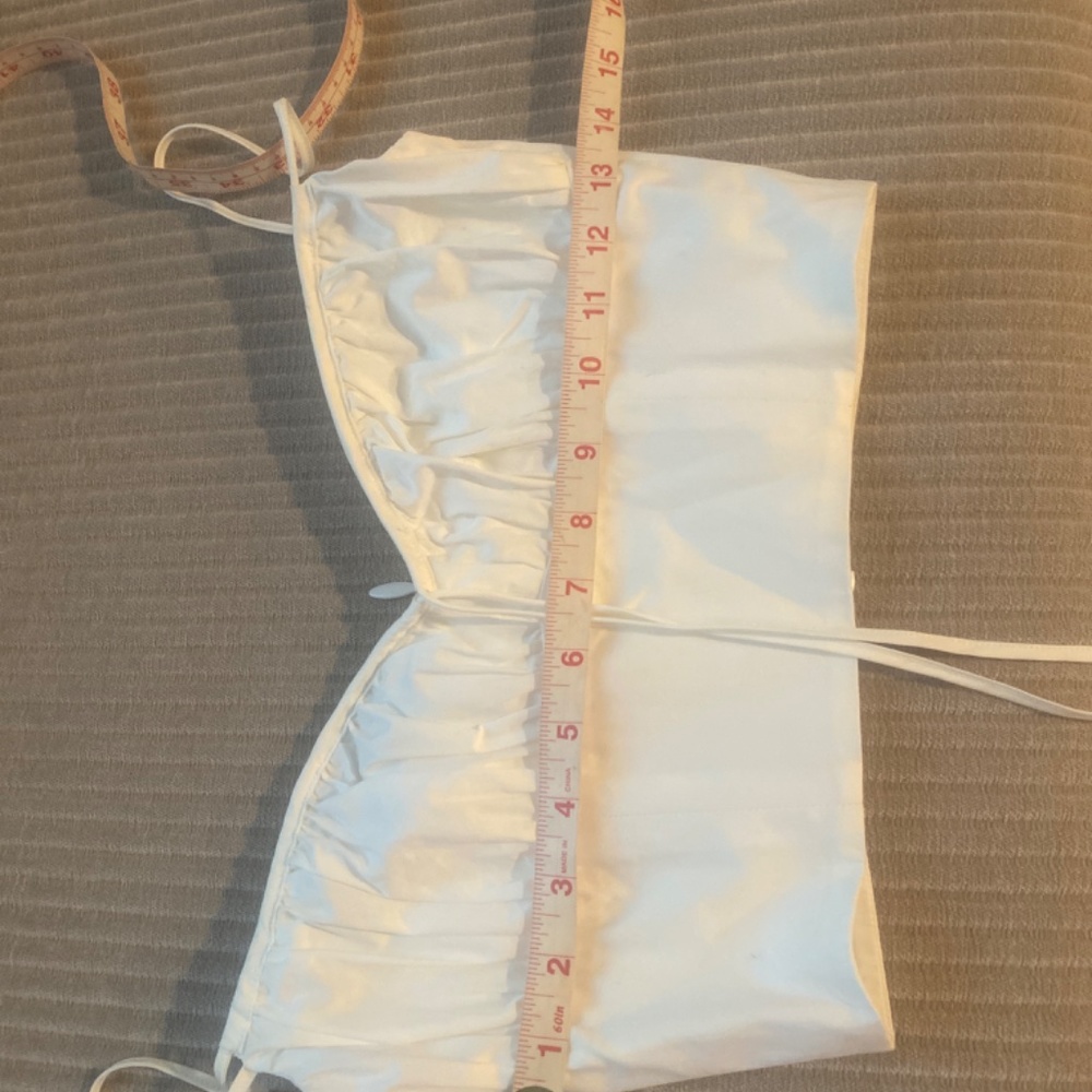 House of CB Lilibeth White Bustier Top sz Small - Picture 10 of 11